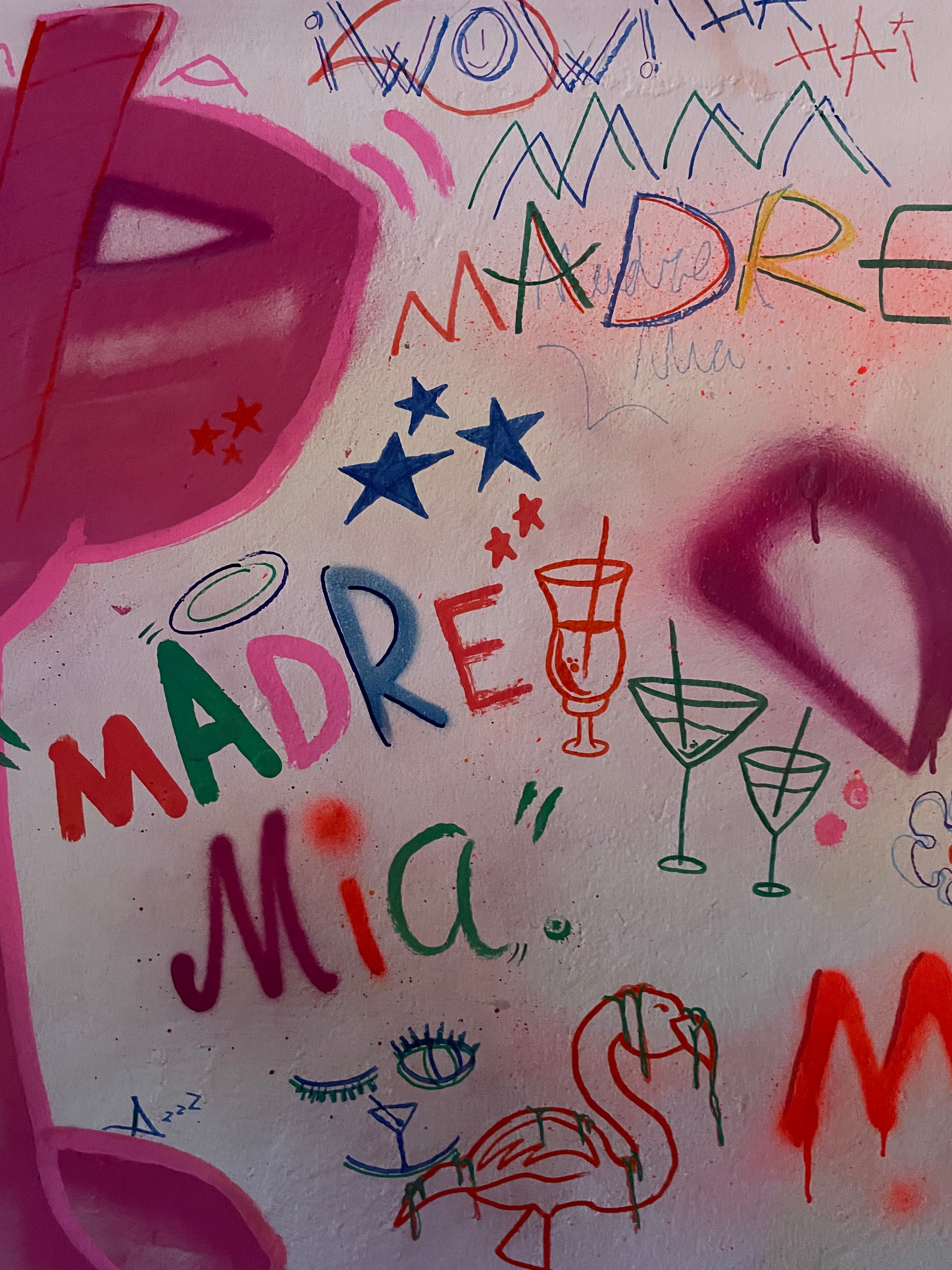 Diseño Interior Restaurante Madre Mía: Graffiti Vandal y Neón | Madrid Río