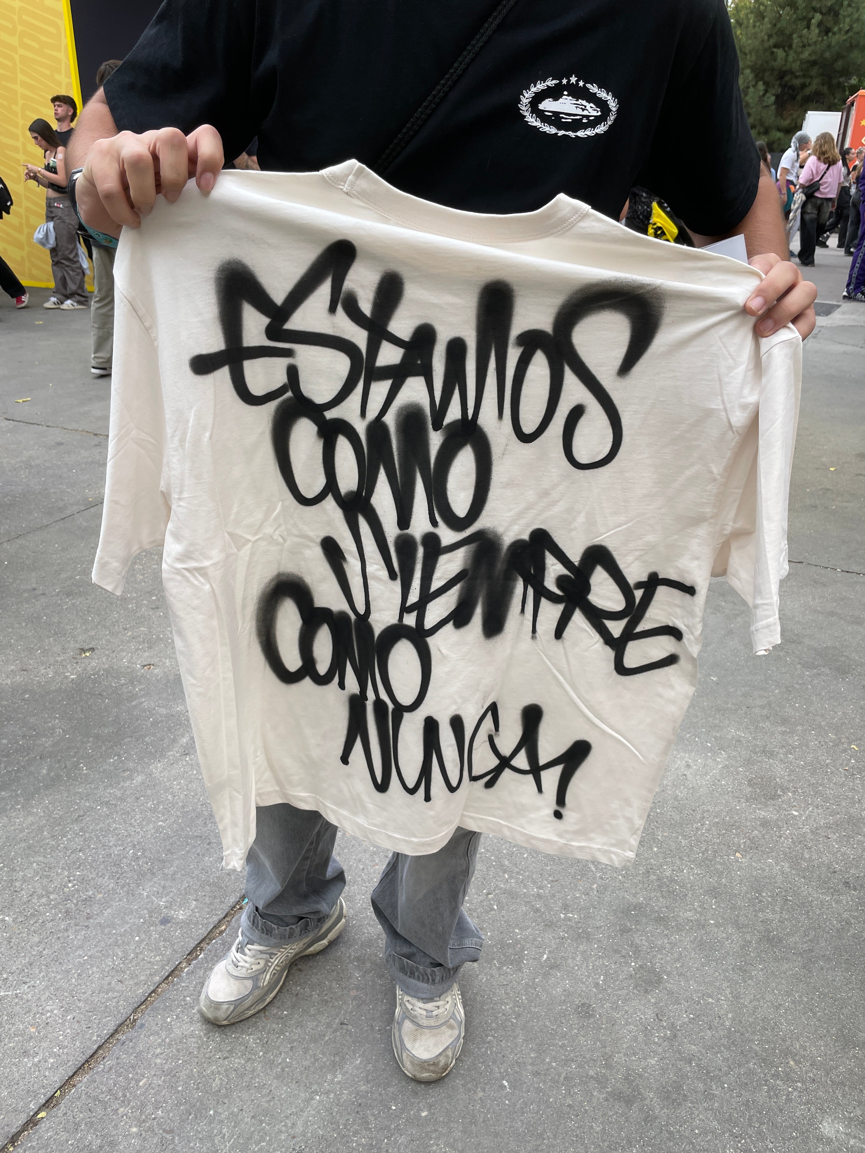 camiseta personalizada en evento